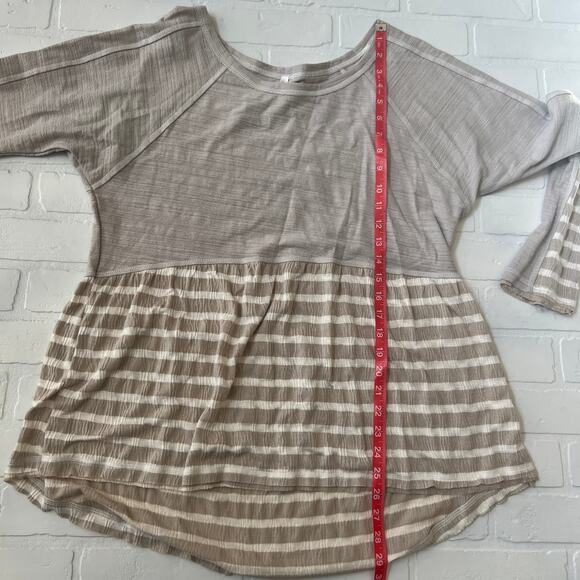 Mur Mur Medium Weight Scoop Neck Long Sleeve Striped Tunic-sz L - Picture 5 of 6